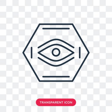 Saydam arka plan üzerinde görünürlük logo tasarımı izole görünürlük vektör simgesi