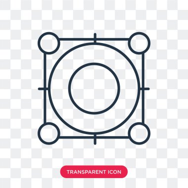 Saydam arka plan üzerinde elips logo tasarımı izole elips vektör simgesi