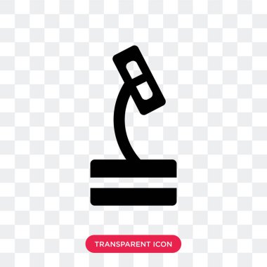 saydam arka plan üzerinde mikro izole mikroskop vektör simgesi