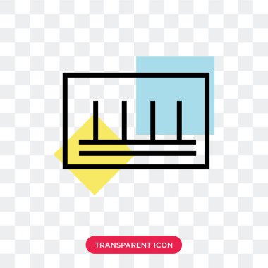 Saydam arka plan üzerinde barkod izole barkod vektör simgesi 