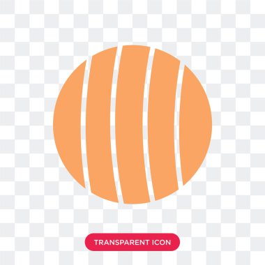 Saydam arka plan üzerinde Volle izole voleybol vektör simgesi