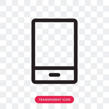 Saydam arka plan üzerinde telefon logo izole telefon vektör simgesi