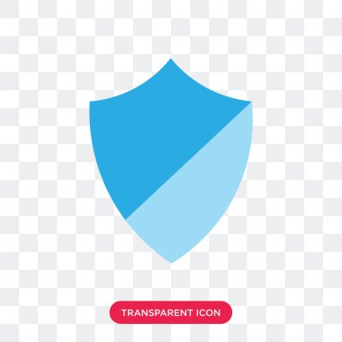 Saydam arka plan üzerinde kalkan lo izole kalkan vektör simgesi