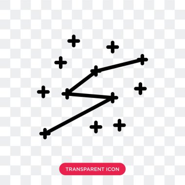 Saydam arka plan üzerinde Co izole takımyıldızı vektör simgesi