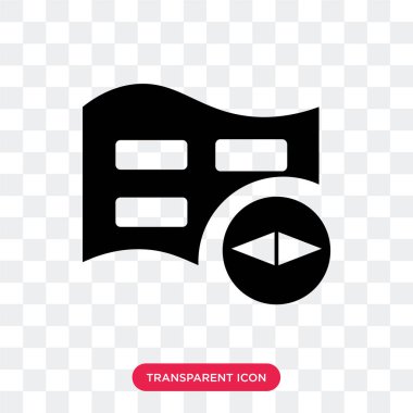 Şeffaf arka plan, harita logo des izole vektör simge göster