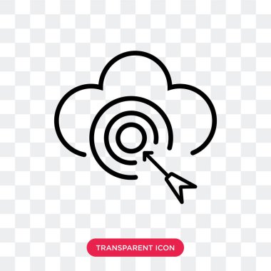 Saydam arka plan üzerinde hedef lo izole hedef vektör simgesi