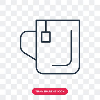 Saydam arka plan üzerinde çay logo tasarımı izole çay vektör simgesi