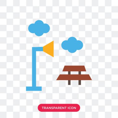 Saydam arka plan üzerinde Park logosu d izole Park vektör simgesi