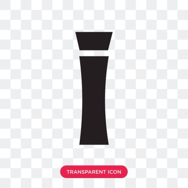 Saydam arka plan üzerinde Bot izole şişe şekli vektör simgesi