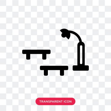 Saydam arka plan üzerinde otobüs sto izole otobüs durağı vektör simgesi