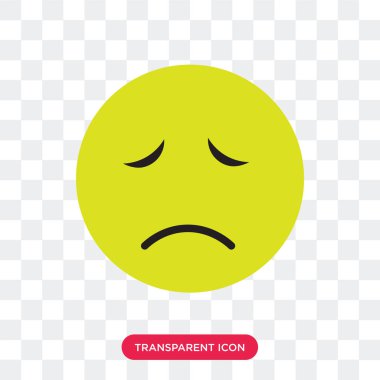 Saydam arka plan üzerinde üzgün logo des izole üzgün vektör simgesi