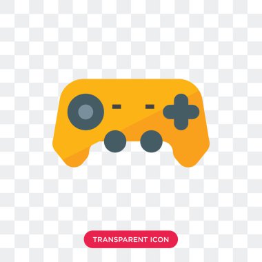 Saydam arka plan üzerinde Gamepad izole Gamepad vektör simgesi 