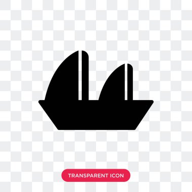 Saydam arka plan üzerinde izole yelkenli yelken vektör simgesi,