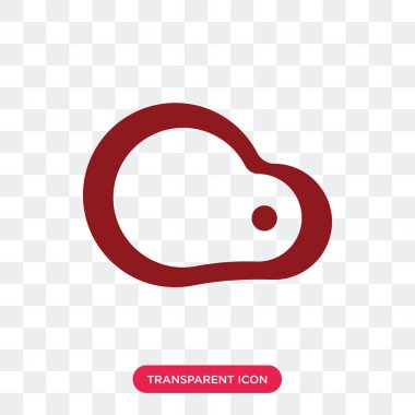 Saydam arka plan üzerinde biftek logo izole Biftek vektör simgesi