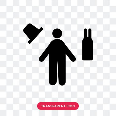 Saydam arka plan üzerinde Magicia izole sihirbaz vektör simgesi