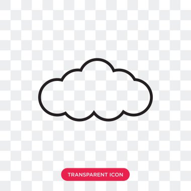 saydam arka plan üzerinde bulut logo izole bulut vektör simgesi