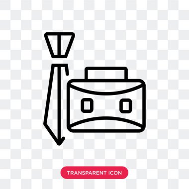 Evrak Çantası'nı vektör simge şeffaf arka plan üzerinde Briefc izole