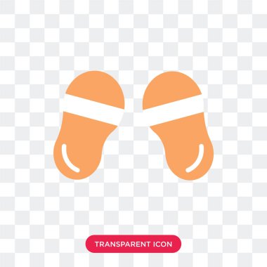 Saydam arka plan üzerinde Flip izole vektör simge Flip flop 