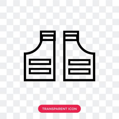 Saydam arka plan üzerinde Sho izole omuz Pad vektör simgesi