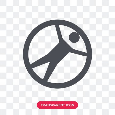 Saydam arka plan üzerinde Zorbing izole Zorbing vektör simgesi 