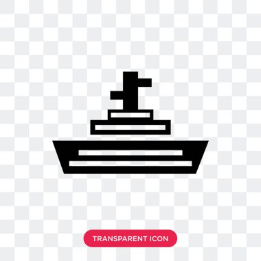 Saydam arka plan üzerinde gemi logosu d izole vektör simge gemi