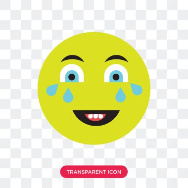 Vektör simgesi üzerinde şeffaf arka plan izole gülüyor, Laughin