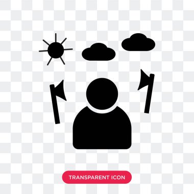 Saydam arka plan üzerinde Lumbe izole oduncu vektör simgesi