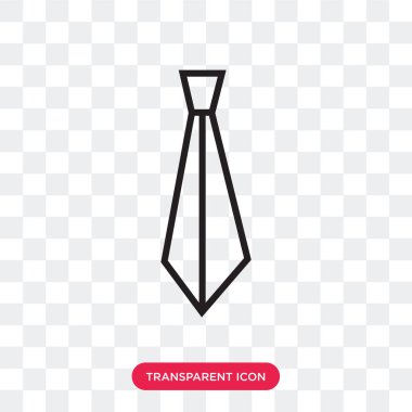 Saydam arka plan üzerinde kravat logo des izole kravat vektör simgesi