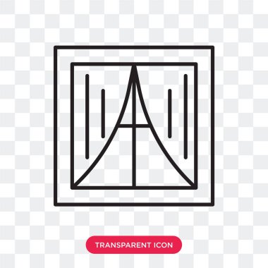 Saydam arka plan üzerinde perde izole perdeleri vektör simgesi