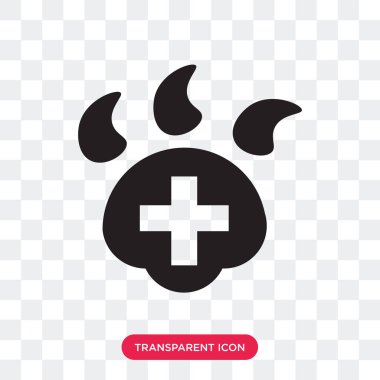 Veteriner Hastanesi vektör simgesi üzerinde şeffaf backgr izole