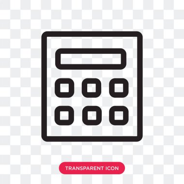 saydam arka plan üzerinde calcu izole hesap makinesi vektör simgesi