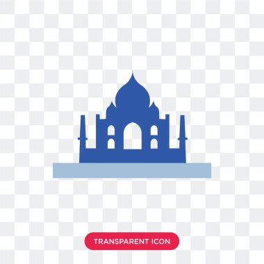 İzole Taj mahal vektör simge şeffaf arka plan üzerinde Taj anne