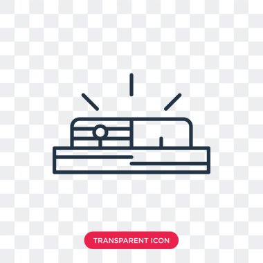 Saydam arka plan üzerinde Siren logo tasarımı izole Siren vektör simgesi