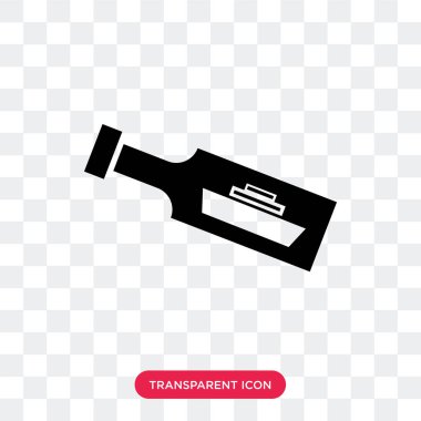 Saydam arka plan üzerinde izole bir şişe vektör simgesi gemi,