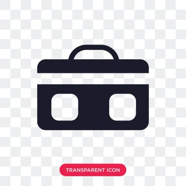 Saydam arka plan üzerinde Suitcas izole bavul vektör simgesi