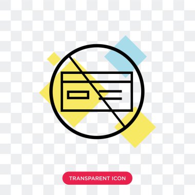 Saydam arka plan üzerinde CIT araba izole CIT kartı vektör simgesi