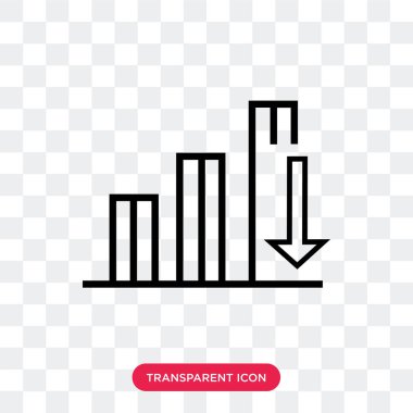 Saydam arka plan üzerinde grafik izole grafik vektör simgesi 