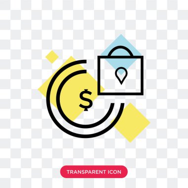 Saydam arka plan üzerinde sikke logosu d izole sikke vektör simgesi