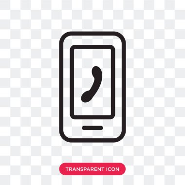 Saydam arka plan üzerinde akıllı izole Smartphone vektör simgesi