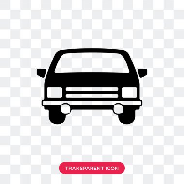 Saydam arka plan üzerinde araba logosu des izole araba vektör simgesi