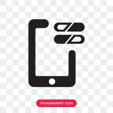 Saydam arka plan üzerinde telefon logo izole telefon vektör simgesi