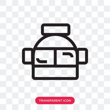 Saydam arka plan üzerinde Astron izole astronot vektör simgesi