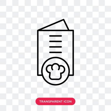 Saydam arka plan üzerinde restoran menü logo tasarımı izole restoran menü vektör simgesi