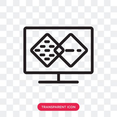 Saydam arka plan üzerinde izole vektör simgesi birleştirme, birleştirme 