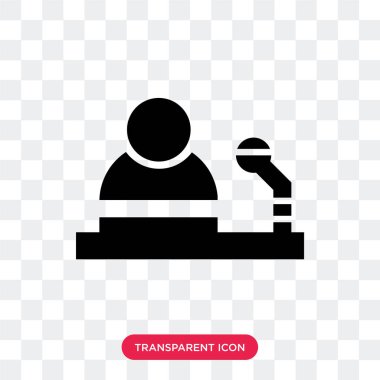 Saydam arka plan üzerinde Talk logosu d izole vektör simge konuşmak