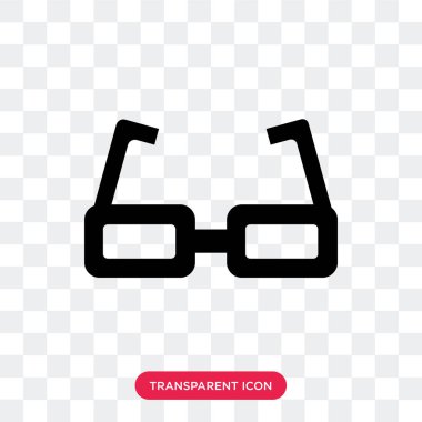 Saydam arka plan üzerinde Sungl izole güneş gözlüğü vektör simgesi