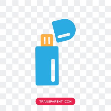 Saydam arka plan üzerinde Pendriv izole Pendrive vektör simgesi