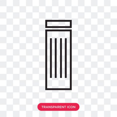 Saydam arka plan üzerinde çöp izole çöp kutusu vektör simgesi 