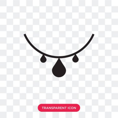 Elmas kolye vektör simgesi üzerinde tran izole olan inci kolye