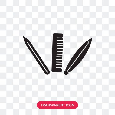 Saydam arka plan üzerinde kalem lo izole kalem vektör simgesi